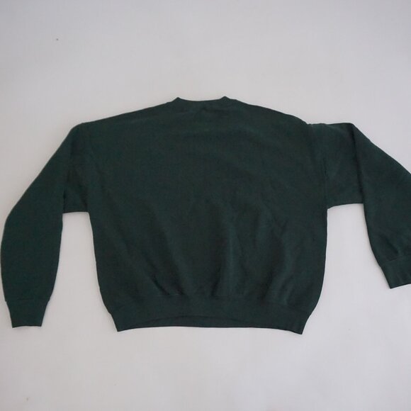 Vintage Fruit of the Loom Green Cabin Leaves Nature Fall Sweatshirt Cabincore XL - Picture 10 of 10
